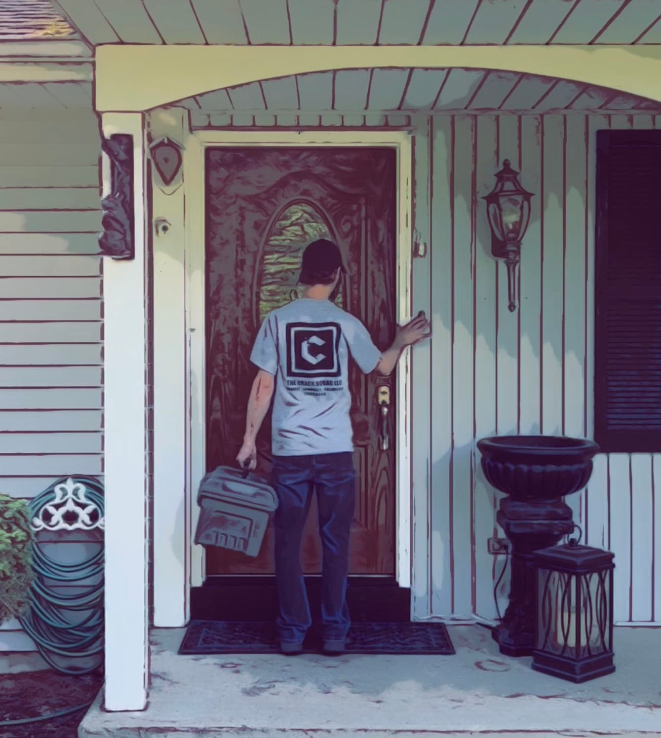 The Crack Squad technician at work